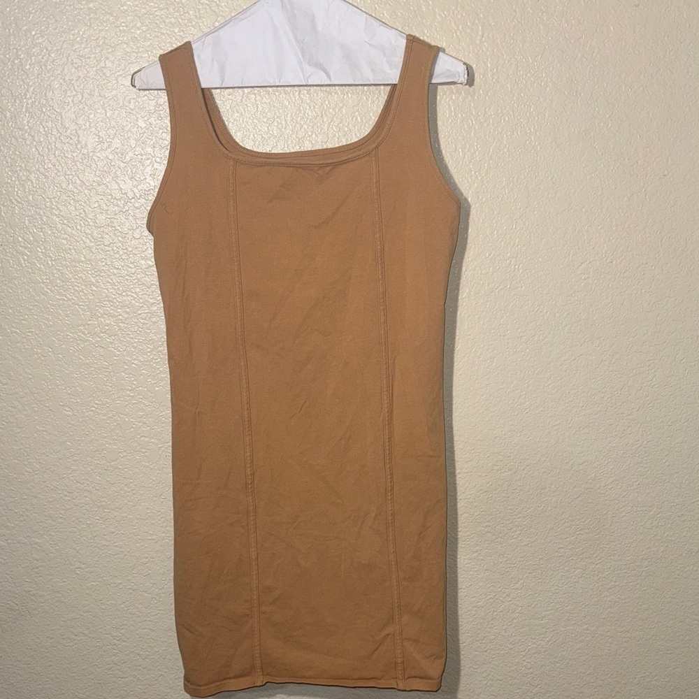 Wild Fable Bodycon Mini Dress Women’s XXL Tan Sleeveless Fitted Casual
